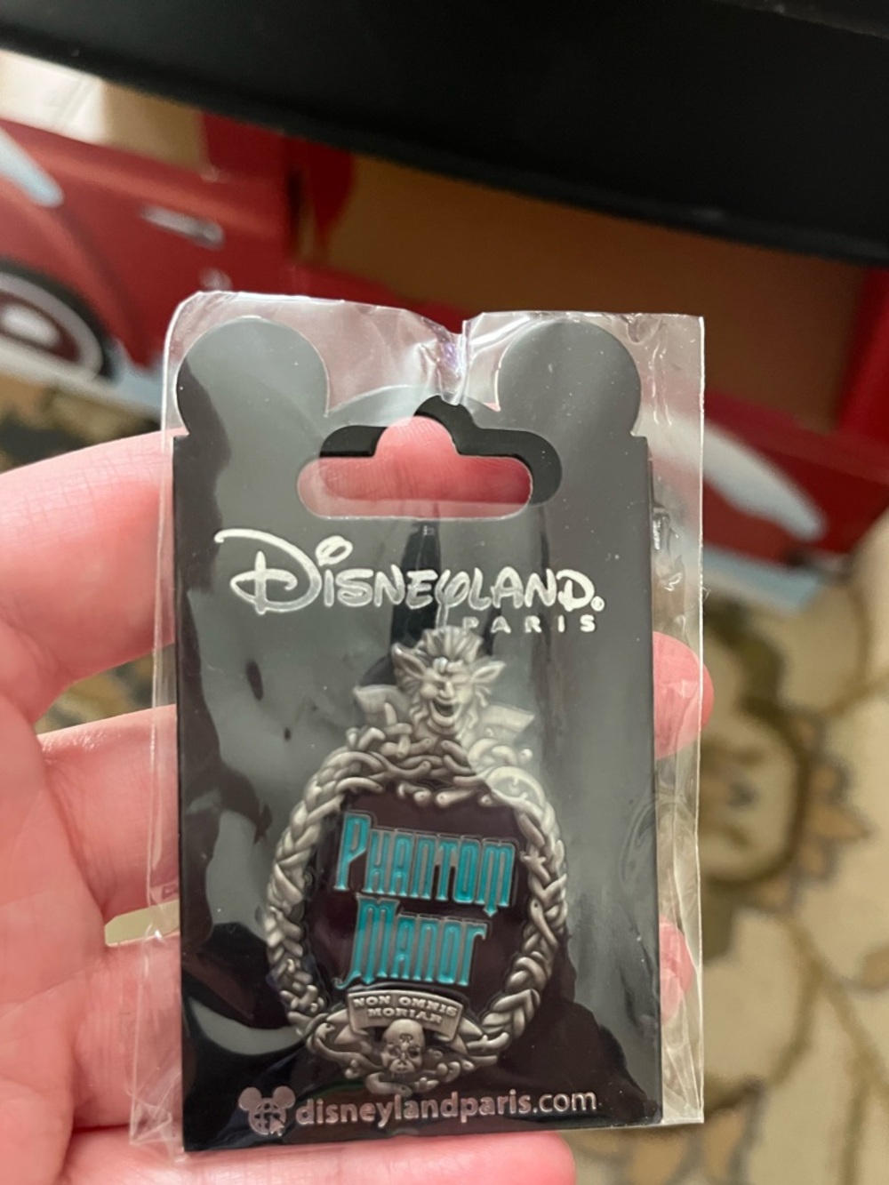 Disney Phantom Manor Enamel Pin — Black and Teal Accents